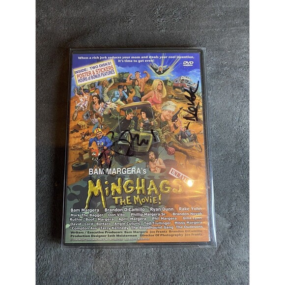 SIGNED Bam Margera's "MINGHAGS THE MOVIE!" WITH POSTER AND STICKERS - Picture 1 of 10